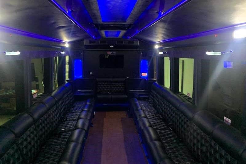 inside the party bus